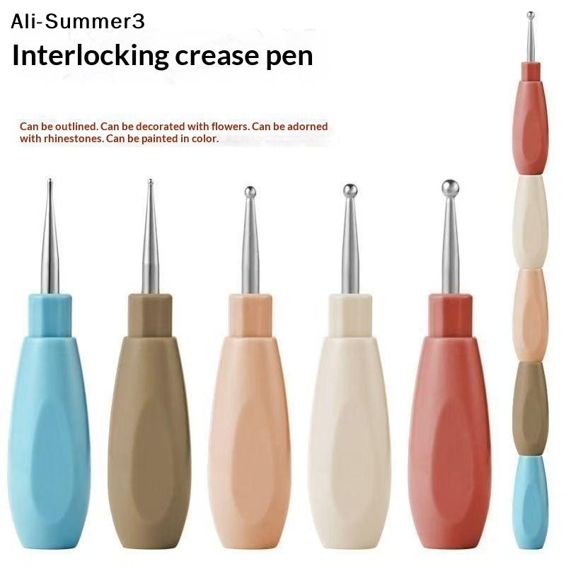 Nail Art Dotting Tool - 【A3s】5 قطع أقلام تزيين الأظافر القابلة