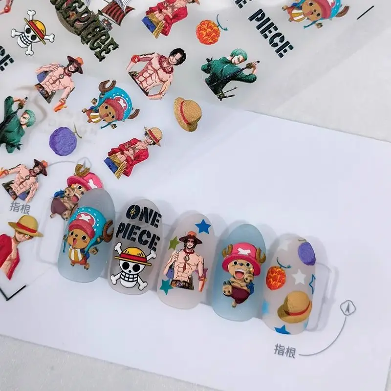 Nail Art Zoro One Piece - قطعة واحدة جديدة كارتون لوفي المروحية