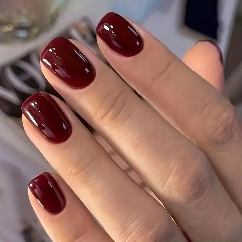Nail Art Ombre Pink - 24 قطعة من الأظافر الاصطناعية القصيرة