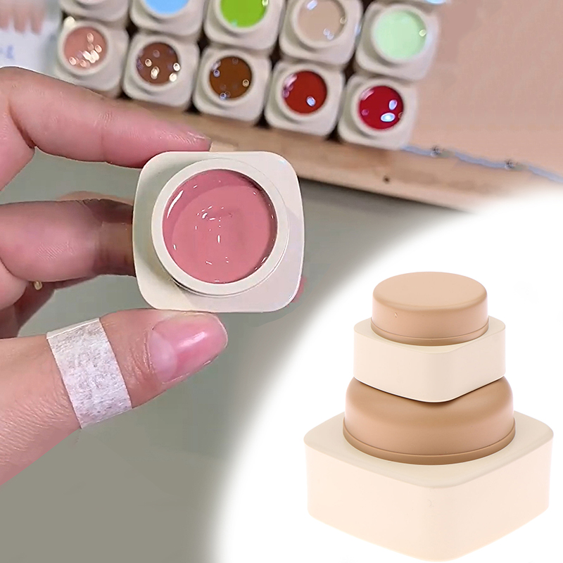 Nail Art Ideas - عبوات بلاستيكية فارغة مربعة الشكل سعة