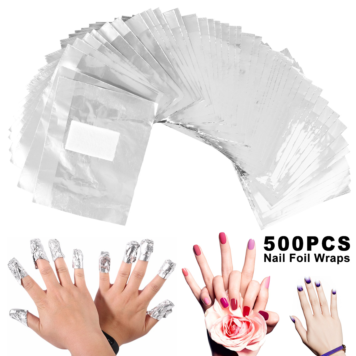 Nail Art Ideas - 500/1000 قطعة الألومنيوم احباط جل مزيل