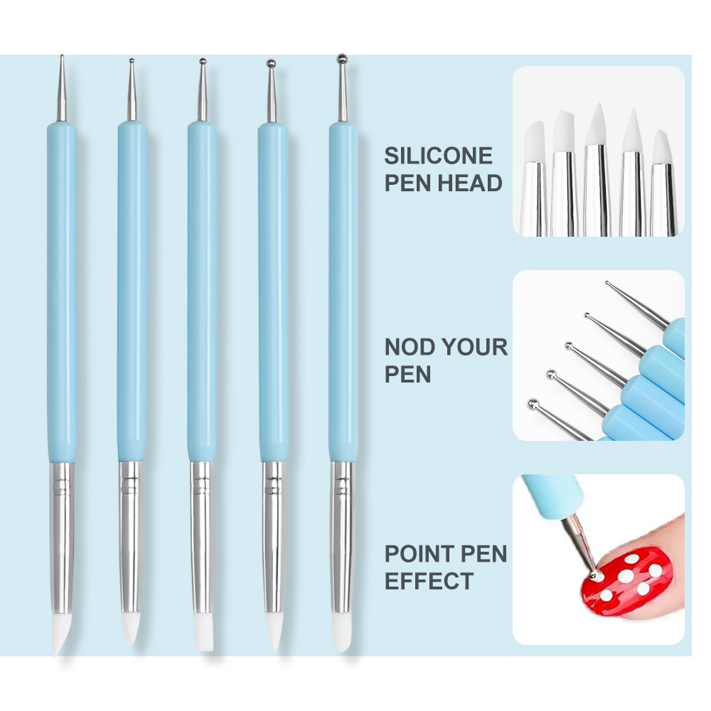 Nail Art Dotting Tool - فرشاة فن الأظافر - قلم نحت