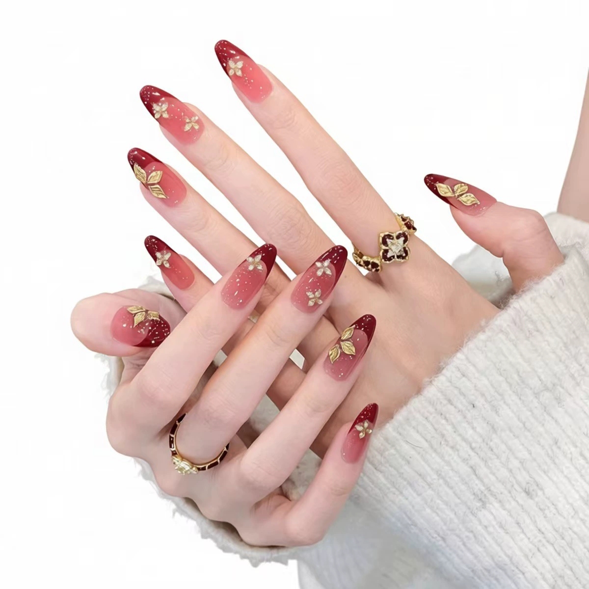 أظافر صناعية فاخرة باللون الأح - مراجعة Nail Art Red Wine وسعره