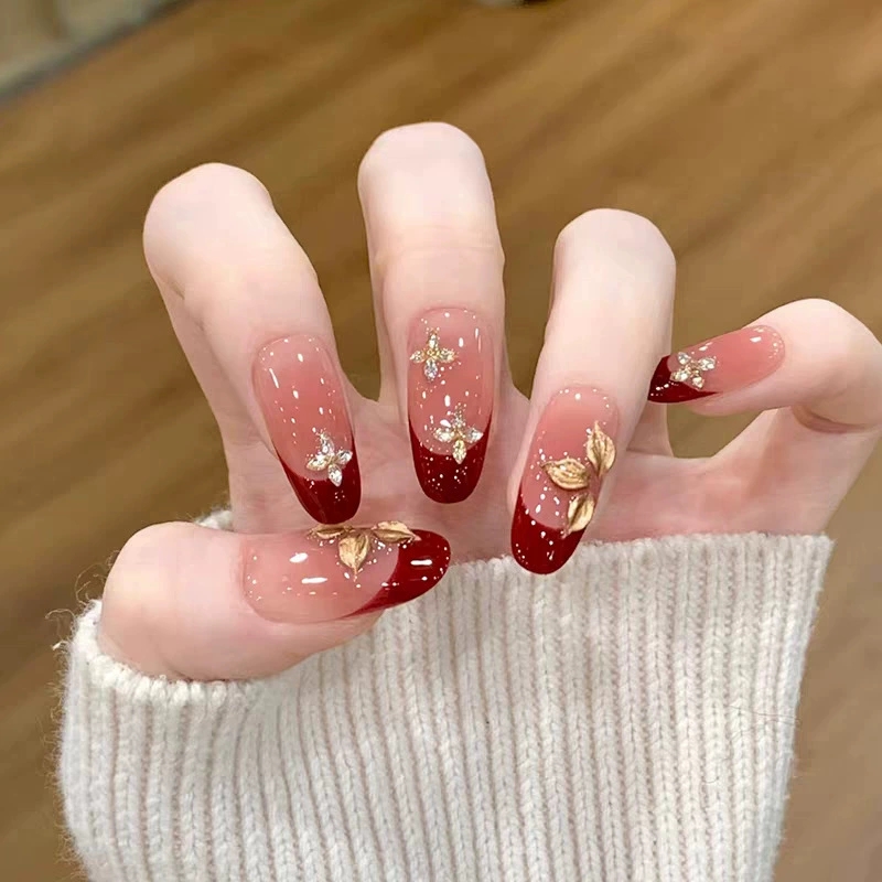 أظافر صناعية فاخرة باللون الأح - مراجعة Nail Art Red Wine وسعره