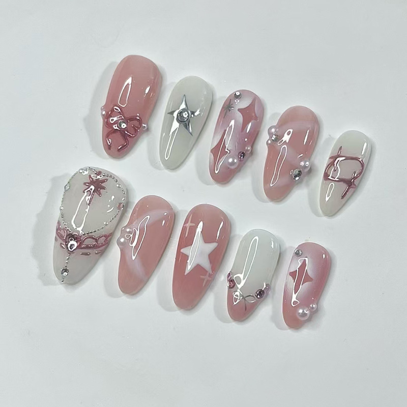 24 قطعة مجموعة أظافر اللوز الق - مراجعة Nail Art Ombre وسعره