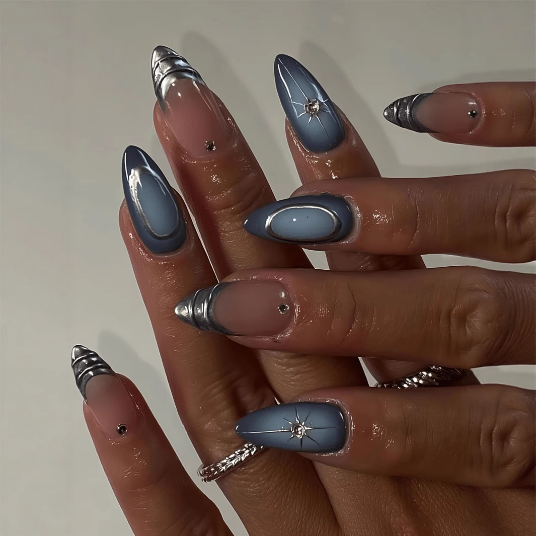 24 قطعة مجموعة أظافر اللوز الق - مراجعة Nail Art Ombre وسعره
