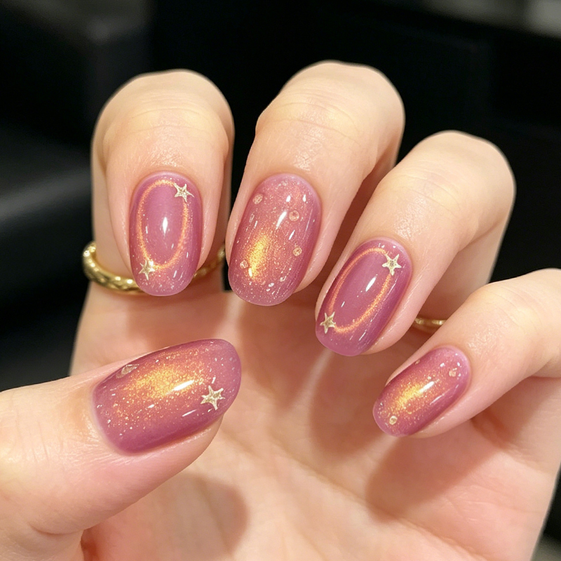 طلاء أظافر مغناطيسي بلون اليشم - مراجعة Nail Art Rose Gold وسعره