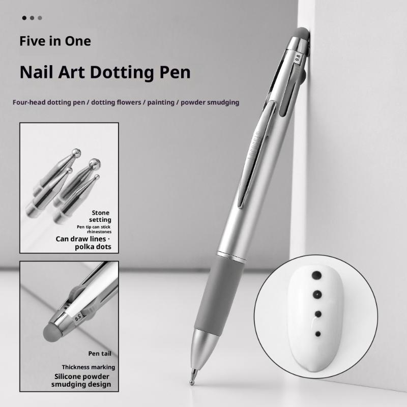 4in1 0.8/1.0/1.6/2.0 مللي متر  - مراجعة Nail Art Dotting Tool وسعره