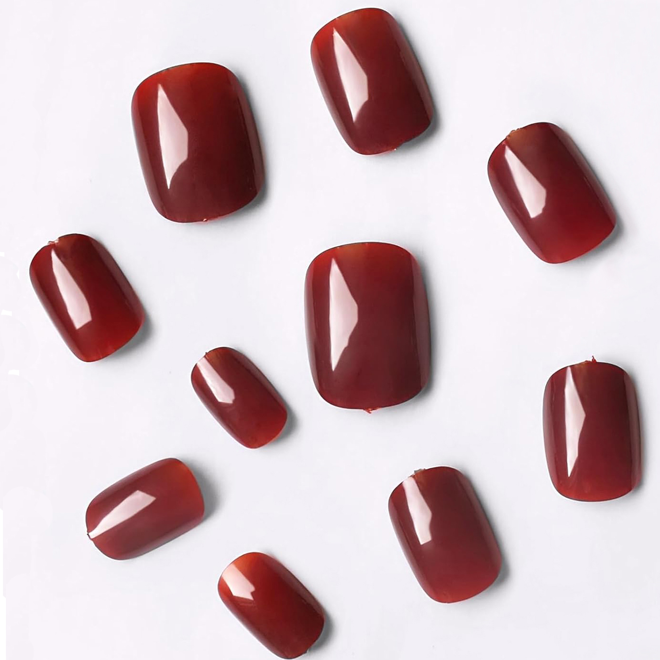 24 قطعة بلون النبيذ الأحمر تصم - مراجعة Nail Art Red Wine وسعره