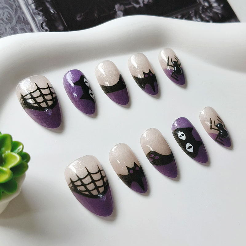 10 قطع/مجموعة أظافر صناعية قصي - مراجعة Nail Art Eye Cat وسعره