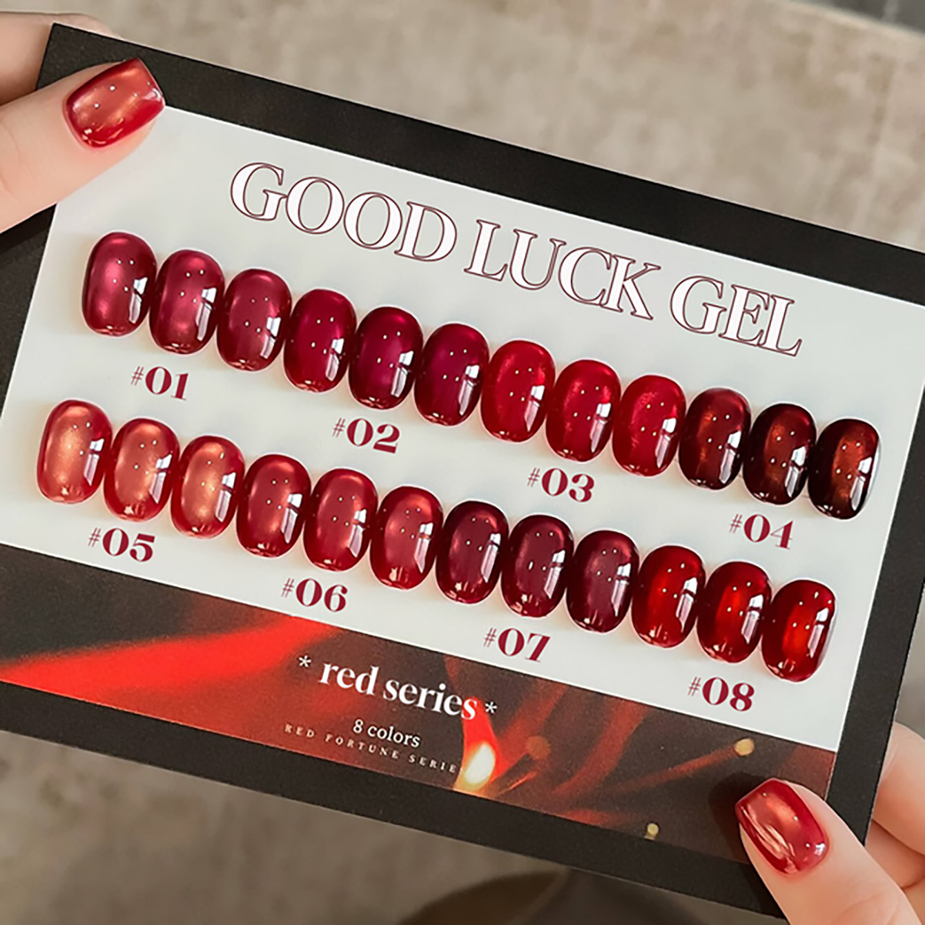 1 قطعة طلاء أظافر جل عين القط  - مراجعة Nail Art Red Wine وسعره