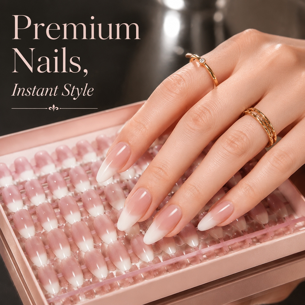 150 قطعة من الأظافر الاصطناعية - مراجعة Nail Art Ombre Pink وسعره