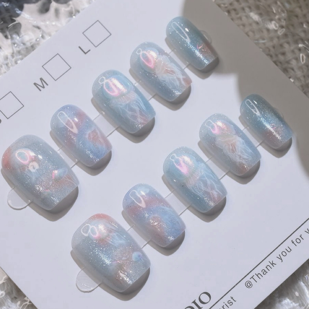 10 قطعة لون المرأة حالمة قنديل - مراجعة Nail Art Eye Cat وسعره