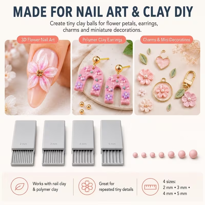 أداة صنع كرات الجل الطينية ثلا - مراجعة Nail Art Ideas وسعره