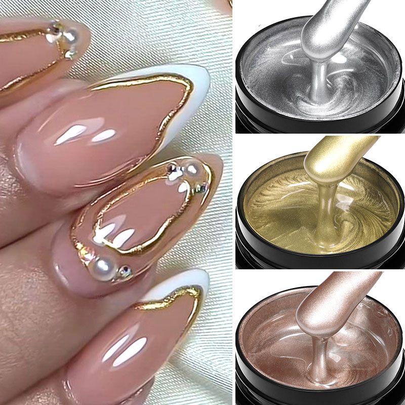 جل طلاء أظافر معدني 8 مل، لا ي - مراجعة Nail Art Rose Gold وسعره