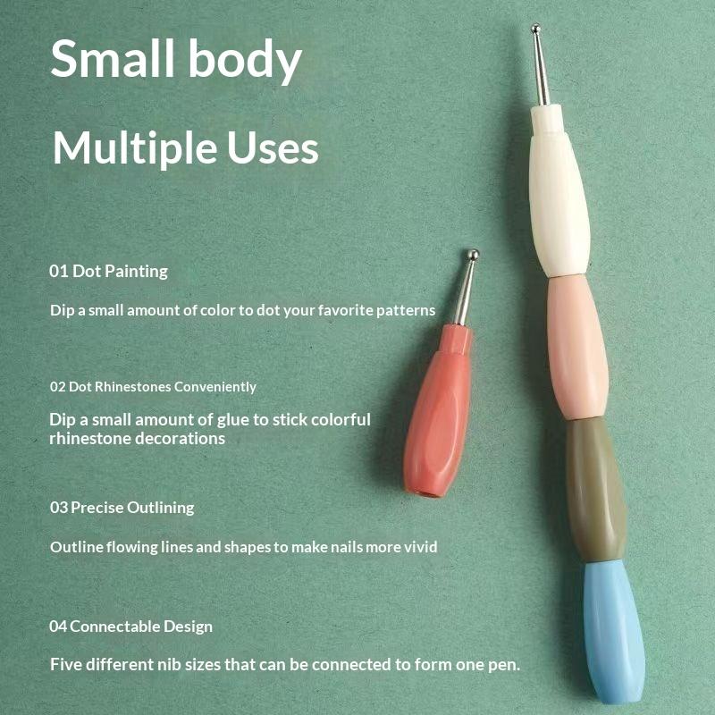مجموعة أقلام تزيين الأظافر 5 ق - مراجعة Nail Art Dotting Tool وسعره