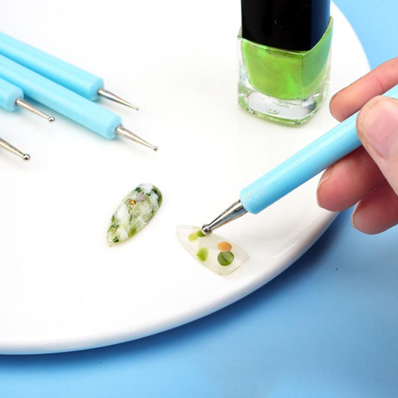 1/10/15 قطعة/مجموعة قلم سيليكو - مراجعة Nail Art Dotting Tool وسعره