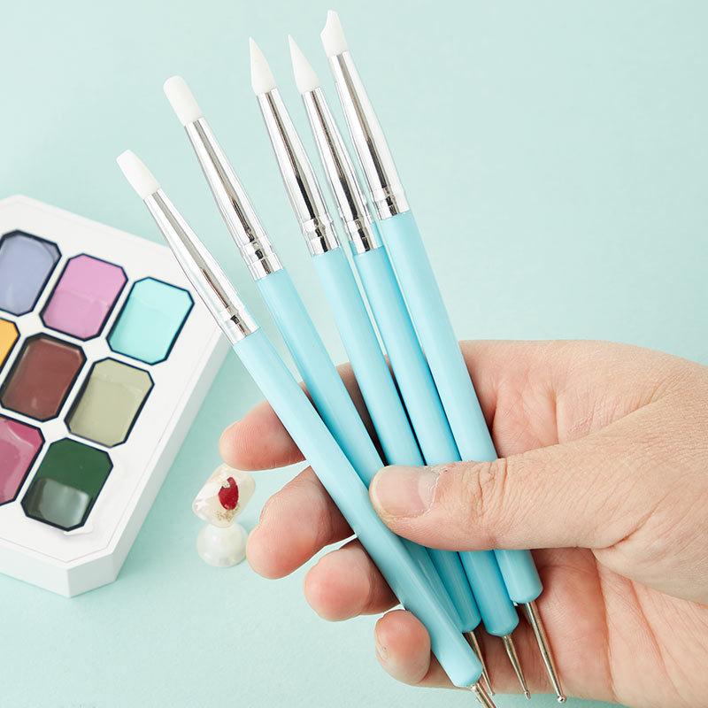 1/10/15 قطعة/مجموعة قلم سيليكو - مراجعة Nail Art Dotting Tool وسعره