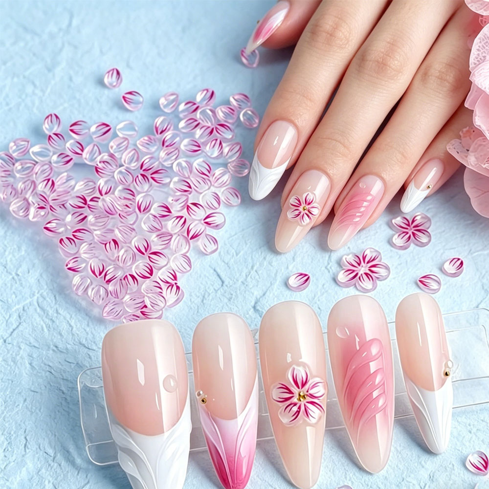 100 قطعة من زينة الأظافر الشفا - مراجعة Nail Art Ombre Pink وسعره