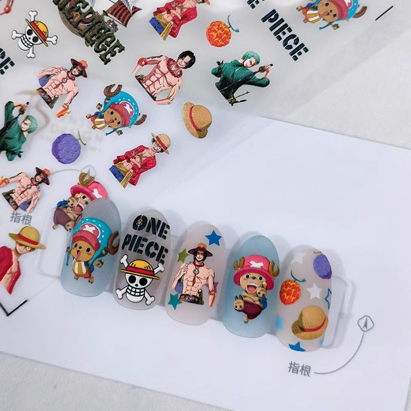 قطعة واحدة 2025 جديد الكرتون ل - مراجعة Nail Art Zoro One Piece وسعره