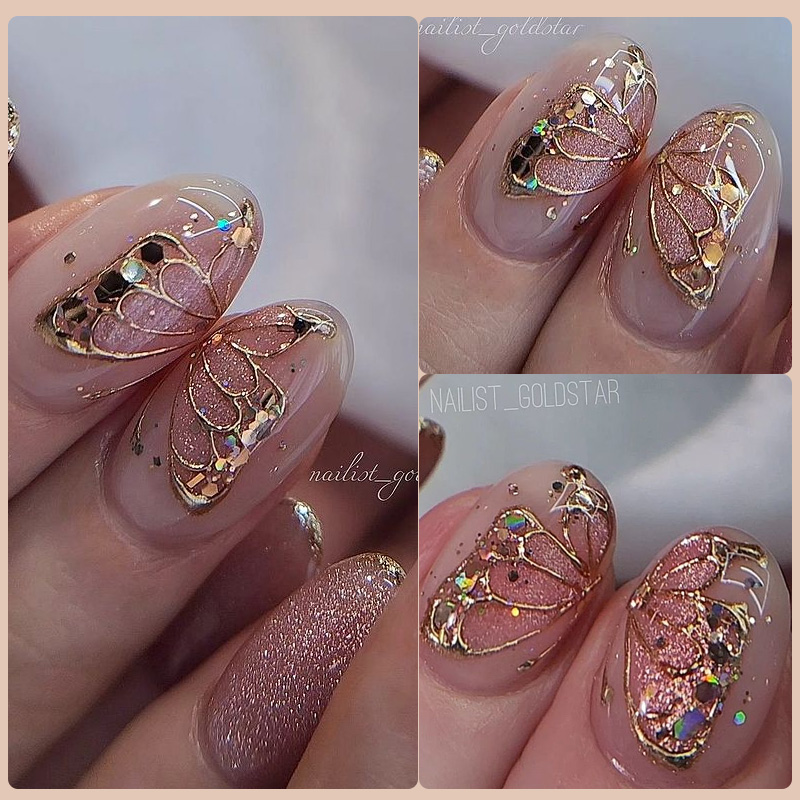 LILYCUTE 5 مللي السوبر مشرق لا - مراجعة Nail Art Rose Gold وسعره